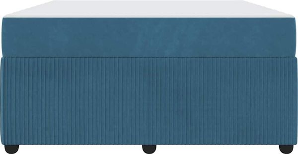 vidaXL Bettrahmen mit Matratze Blau 160 x 200 cm Stoff 3398416 Bild 5