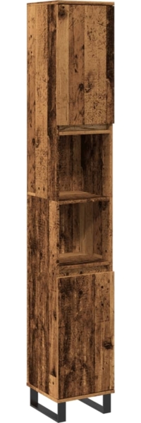 vidaXL Badschrank Altholz-Optik 30x30x190 cm Holzwerkstoff 857202