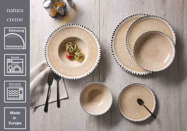 Ritzenhoff & Breker Natura Dessertteller ø 20,5 cm 6er Set - Creme