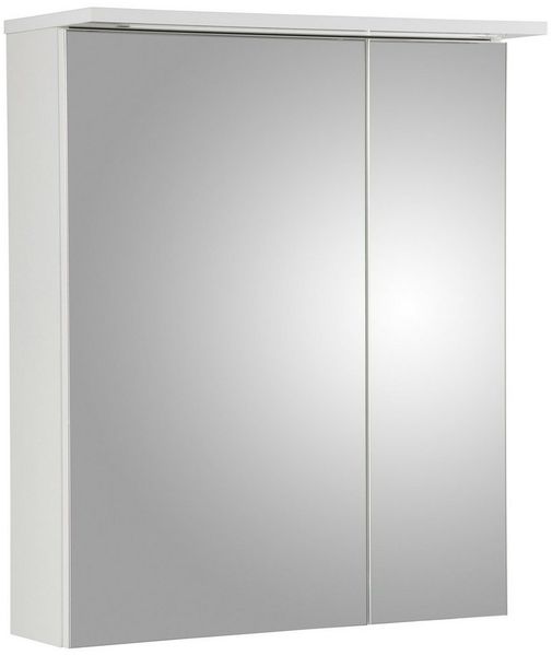 Schildmeyer Spiegelschrank, Melaminharzbeschichtete Spanplatte, weiß, 60x15. 8x72. 3 cm