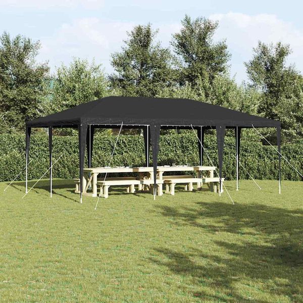 vidaXL Party-Zelt Anthrazit 600 x 400 x 266 cm Polyethylen und Stahl 42003431