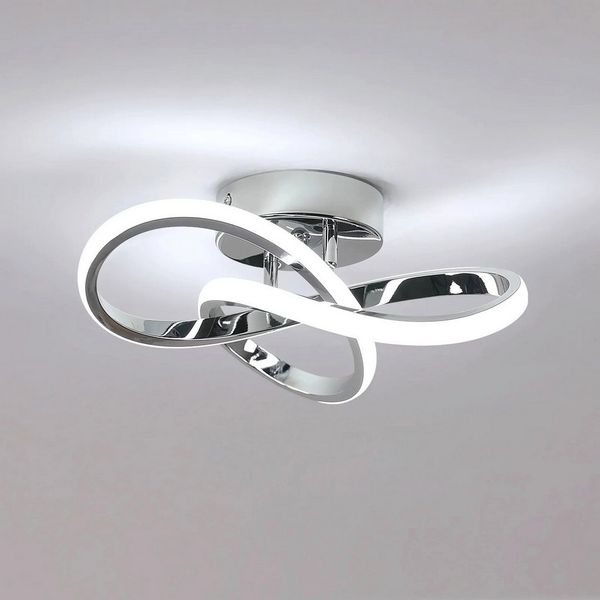 Riserva LED Deckenleuchte LED Deckenleuchte Chrom 30W 6500K Deckenlampe modern