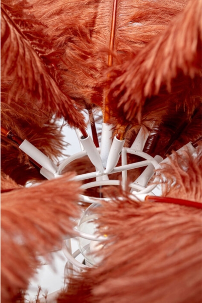 KARE Design Tischleuchte Feather Palm Rusty Red 60cm 54548 Bild 3