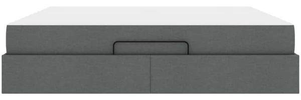 vidaXL Bettgestell mit Speicher Dunkelgrau 180 x 200 cm Stoff 3399509 Bild 5