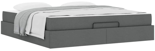 vidaXL Bettgestell mit Speicher Dunkelgrau 180 x 200 cm Stoff 3399509 Bild 2