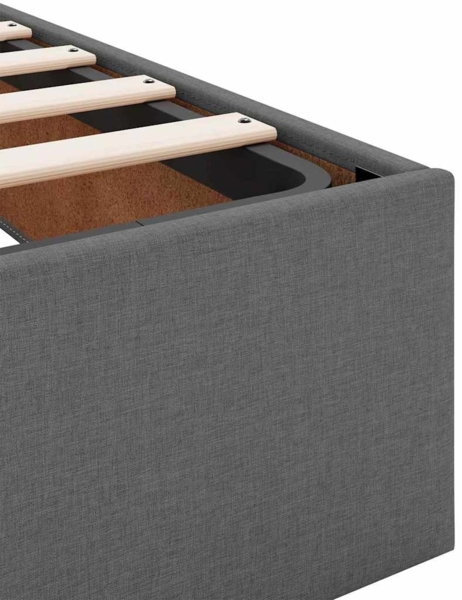 vidaXL Bettgestell mit Speicher Dunkelgrau 180 x 200 cm Stoff 3399509 Bild 8