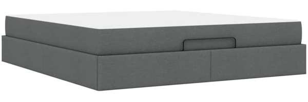 vidaXL Bettgestell mit Speicher Dunkelgrau 180 x 200 cm Stoff 3399509 Bild 7
