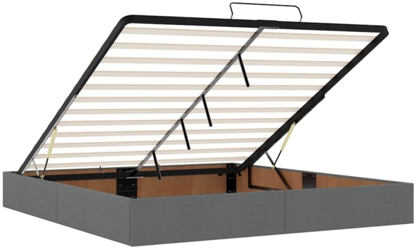 vidaXL Bettgestell mit Speicher Dunkelgrau 180 x 200 cm Stoff 3399509 Bild 10