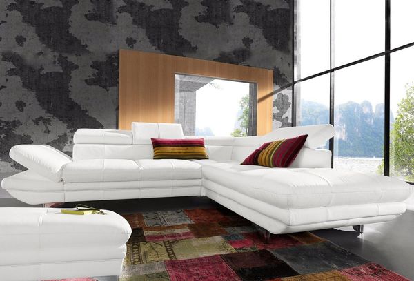 COTTA Ecksofa Enterprise L-Form, mit Kopf- und Armteilverstellung, wahlweise mit Bettfunktion