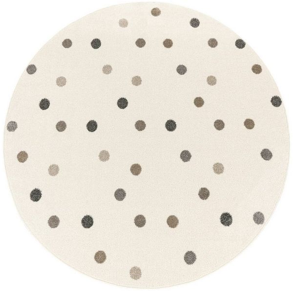KADIMA DESIGN Kinderteppich Punkte Kinderzimmer schmutzabweisend Teppich Kinder, Läufer, Höhe: 13 mm, Florhöhe: 9 mm, Polypropylen, Läufer, 80x150, Beige