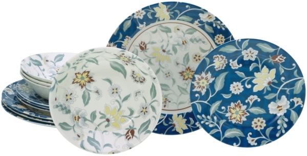 CreaTable Tafelservice Odessa bunt Tellerset 12-tlg (12-tlg), 4 Personen, Steingut