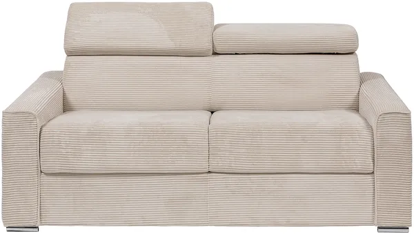 Vente-unique - VIZIR Sofa SamtStoff Beige - B 223 cm94 cm x H 110 cm95 cm x L 196 cm