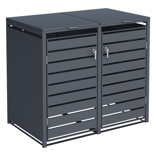 ESTEXO Mülltonnenbox 2 Türen, Anthrazit