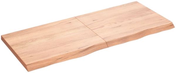 vidaXL Wandregal Hellbraun 120x50x(2-4) cm Massivholz Eiche Behandelt 363696