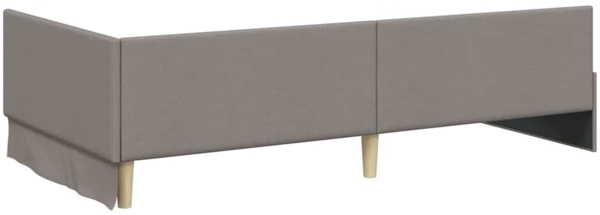 vidaXL Eckbettgestell mit Kopfteil Taupe 90 cm x 200 cm Stoff 42016048 Bild 6