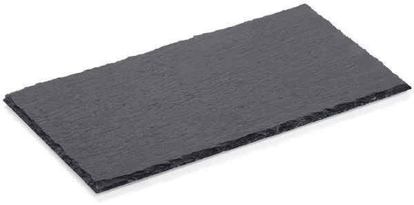 Gastro Spirit Servierplatte 2er Set Schieferplatte 26,5 x 16 x 0,5 cm, GN 1/4, schwarz, Schiefer, (Set, 2-tlg, 2er Set), Naturschieferplatten