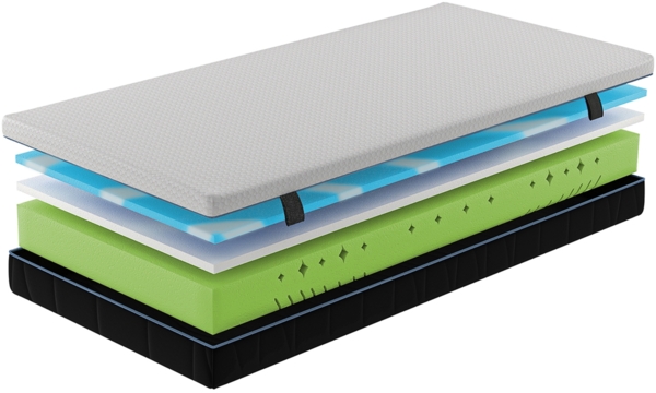 Hn8 Kaltschaum-Matratze "Schlafschön VS", H2, 100 x 200 cm, Höhe: ca. 21 cm Bild 3