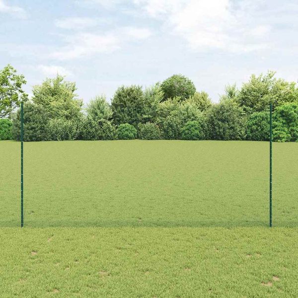 vidaXL Zaun mit Pfosten Grün 3336770