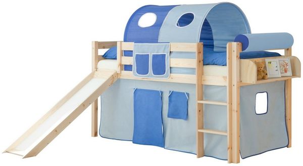 Ticaa Hochbett Rutschbett "Manuel" Kiefer Natur Classic