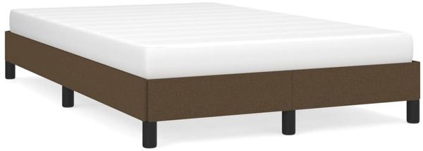 Einzelbettgestell Design für Erwachsene ohne Matratze Dunkelbraun 120x190 cm Stoff d4454e