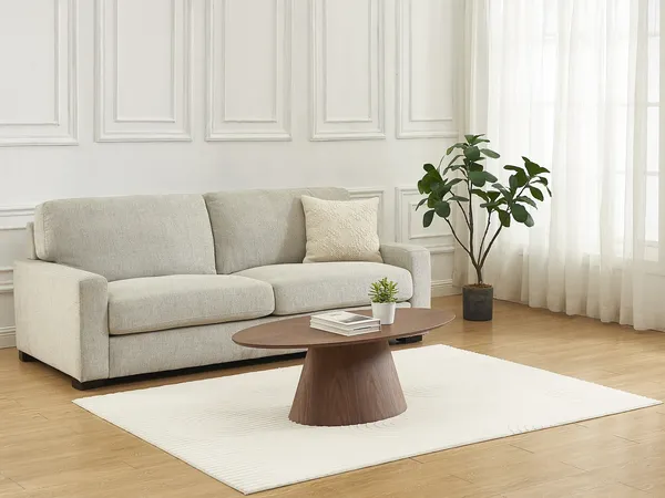 Vente-unique - ANTELADA Couchtisch Holz, Platte Braun - B 60 cm x H 40 cm x L 120 cm
