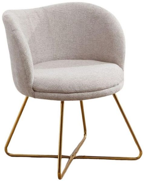 WAHSON OFFICE CHAIRS Loungesessel Kunstfell/Chenille Akzentstuhl mit Metallbeinen Einzelsessel