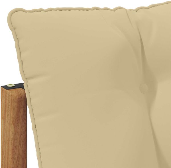 vidaXL Outdoor Mittel- und Ecksofa mit Kissen 3 Stück Natur 900624 Bild 8