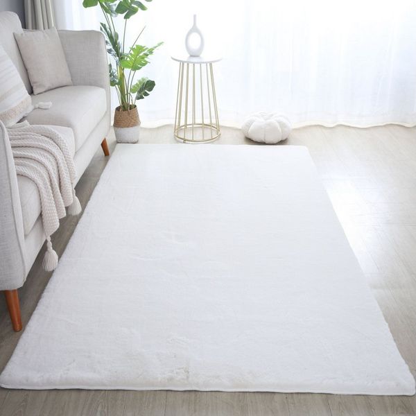 SIMPEX24 Teppich Unicolor - Einfarbig, Läufer, Höhe: 20 mm, Teppich Wohnzimmer Einfarbig Shaggy Modern Flauschiger Felloptik Weich