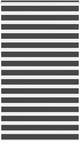vidaXL Doppelrollo Schwarz 135x230 cm Stoffbreite 130,9 cm Polyester 4014294