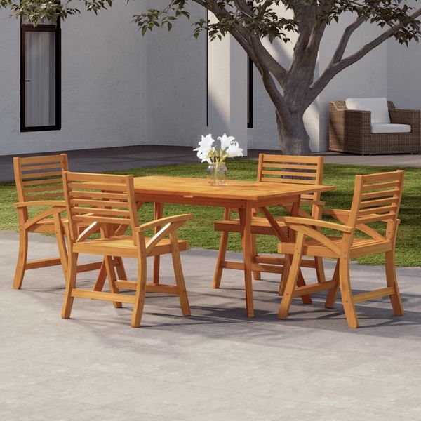vidaXL 5-tlg. Garten-Essgruppe Massivholz Akazie 3156862