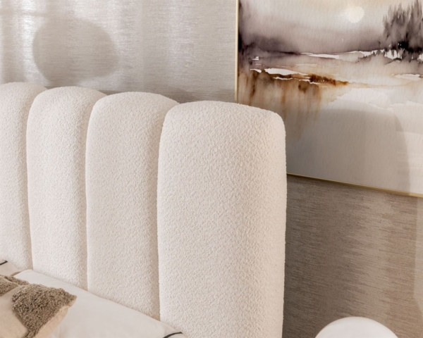 Boxspringbett Schlafzimmerbett DENIS 120x200cm Stoff Catch Me Creme Bild 4