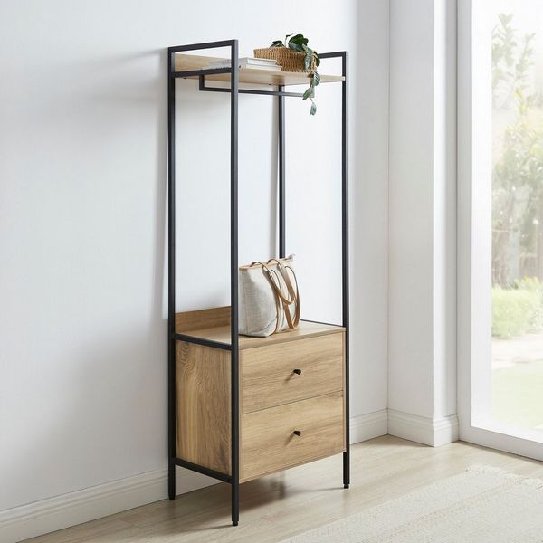 OTTO home Garderobenschrank Tayler Melamin-Tischplatte, pulverbeschichtetem Metallgestell, Höhe 180 cm