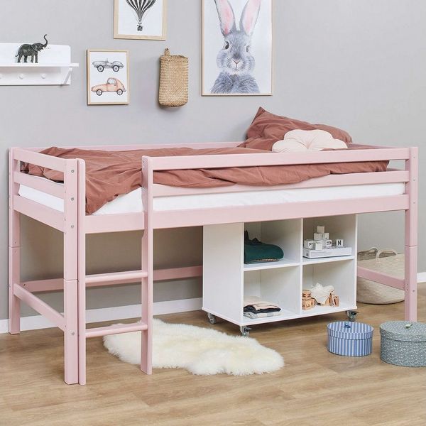 Hoppekids Hochbett ECO Dream MY COLOR (Set, Bett) 90x200, umbaubar in Einzelbett, 4 Farben
