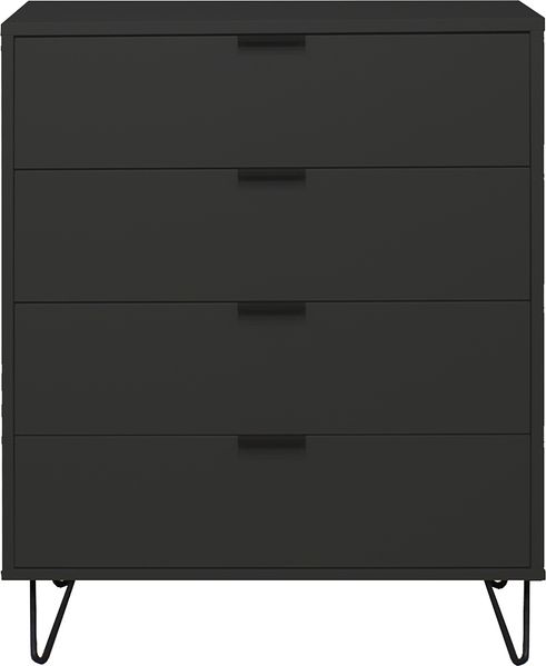 Kommode >Bonnie< in anthrazit matt lack - 81x100x45cm (BxHxT)