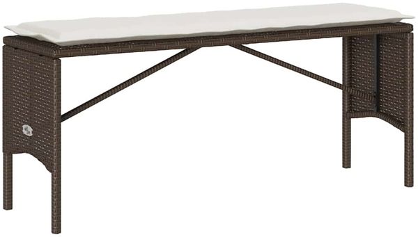 vidaXL 3-tlg. Garten-Essgruppe mit Kissen Braun Poly Rattan 4104182 Bild 5