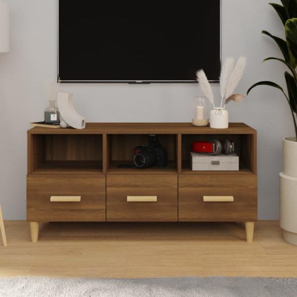 vidaXL TV-Schrank Braun Eichen-Optik 102x36x50 cm Holzwerkstoff 817497