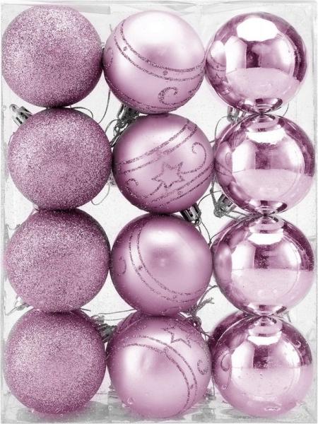 Casaria Weihnachtsbaumkugel (24 St), Christbaumkugeln 24 tlg ∅ 6cm matt glänzend glitzernd