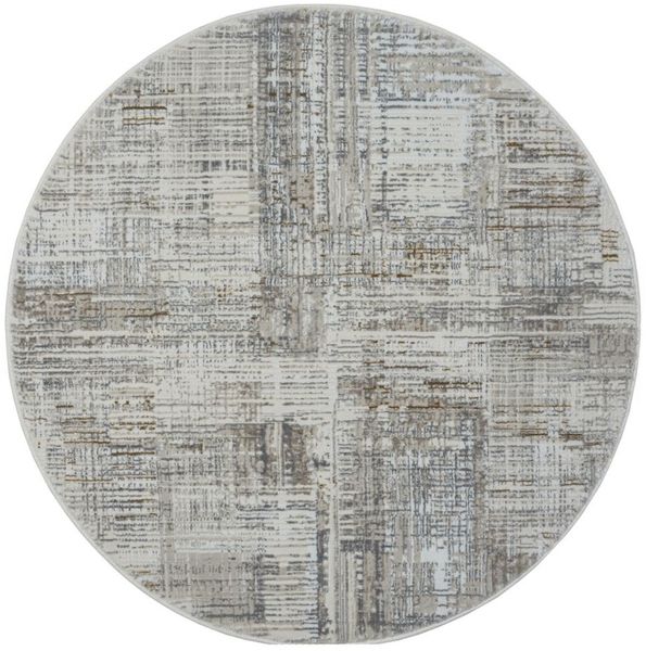 Teppich GUSTO rund Creme 120 x 120 cm