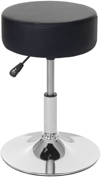 2er-Set Hocker HWC-C22, Sitzhocker Schminkhocker, höhenverstellbar Ø 35cm ~ Kunstleder, schwarz Bild 3