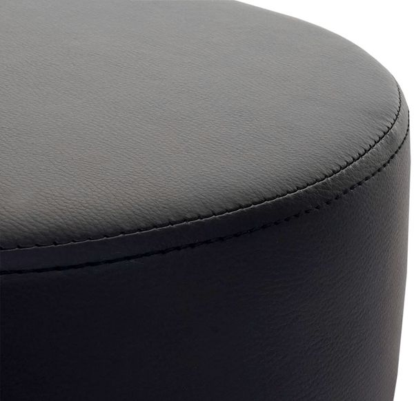 2er-Set Hocker HWC-C22, Sitzhocker Schminkhocker, höhenverstellbar Ø 35cm ~ Kunstleder, schwarz Bild 5