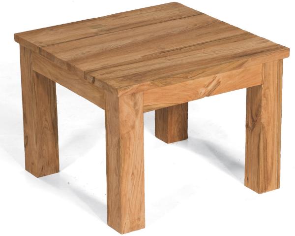 Sonnenpartner Lounge-Beistelltisch Charleston 60x60 cm Teakholz Old Teak