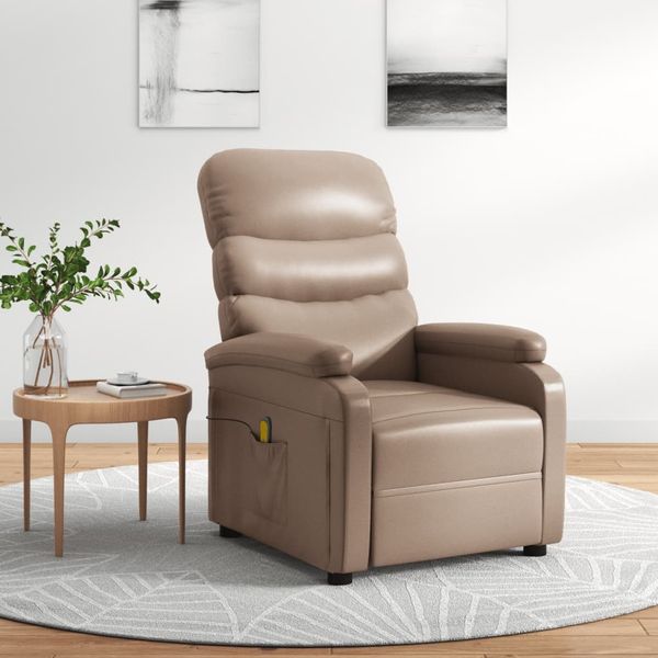 vidaXL Massagesessel Cappuccino-Braun Kunstleder 342699