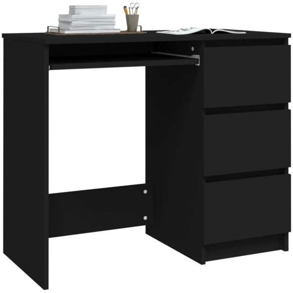 vidaXL Schreibtisch Schwarz 90x45x76 cm Holzwerkstoff 801374 Bild 2