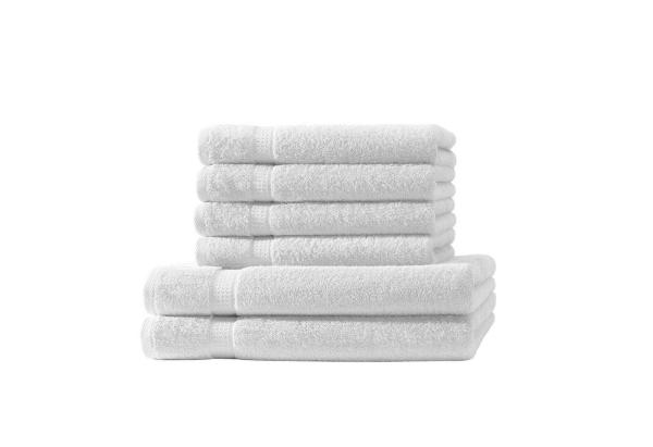 Hometex Premium Textiles Handtuch in Premium Qualität 500 g/m², Feinster Frottier-Stoff 100% Baumwolle, 2x Duschtuch + 4x Handtuch, weich, saugfähig, extra schwer & flauschig