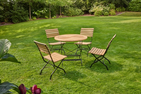 LC Garden »Wimbledon« Esstisch rund Ø90cm Teakholz