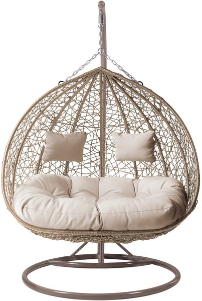 Hängesessel Torn (Farbe: Beige / Kissen: Beige)
