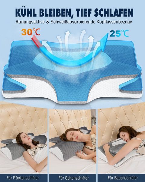 Esun Kissenbezug Kissenbezug für IDEA Nackenkissen Kissen mit Kühl- und Wärmeeffekt, Kopfkissenbezüge nur für IDEA-Kissen