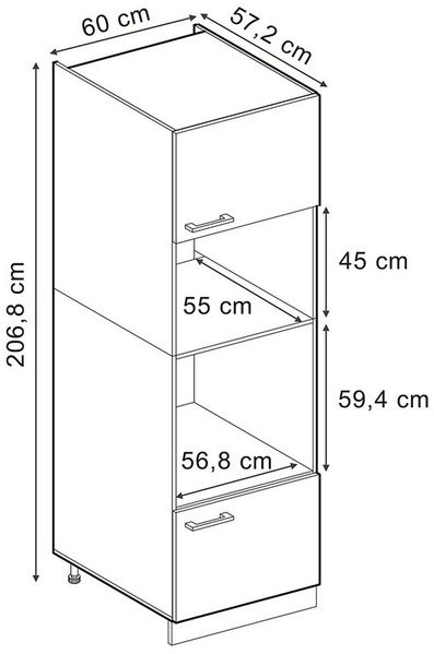 Mikrowellenschrank R-Line Sonoma 60 cm Vicco Bild 2