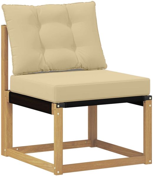 vidaXL Outdoor-Sofagarnitur mit Kissen 8 pcs Weiß und Beige 3389299 Bild 4