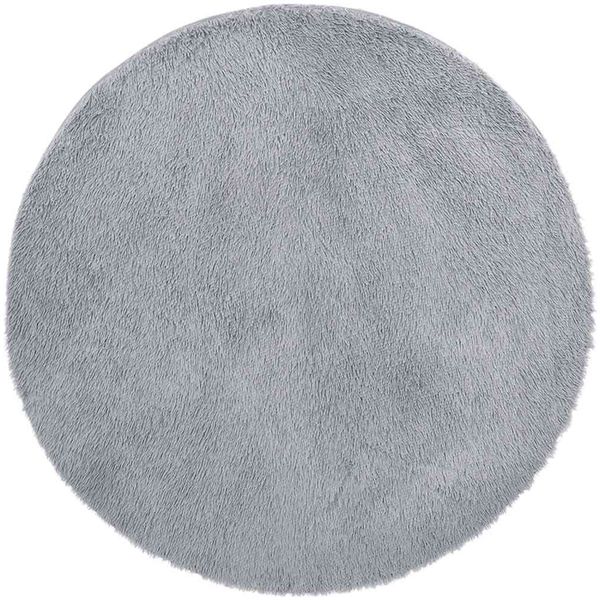 vidaXL Teppich Shaggy Hochflor NAVARRA Silbergrau 100x100 cm Polyester 4102900 Bild 2